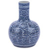 Vase Blossom Flower Globular Globe Blue Colors May Vary White