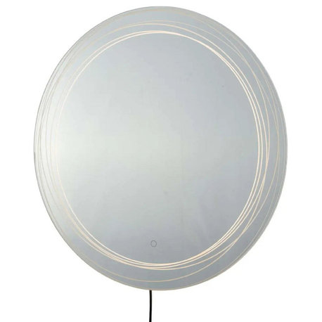 Mojave 36" Round Backlit LED Wall Mirror - Chrome