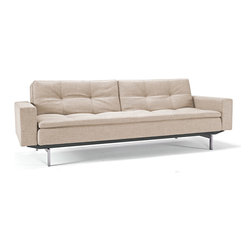 "Innovation" Dublexo Deluxe Mixed Dance Natural Sofa Bed / Arms / Stainless Stee - Sofas