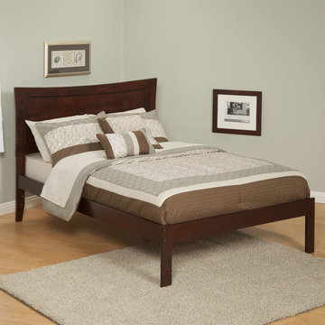 Metro Platform Bed | Open Footrail | Antique Walnut