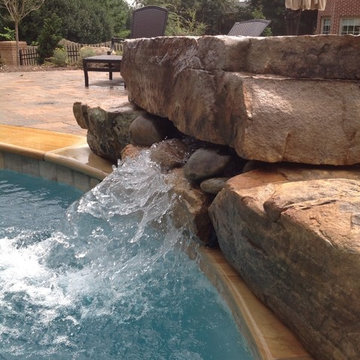 Pool house and outdoor living space.