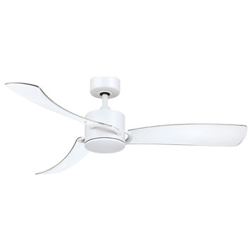 SculptAire 52"Indoor/Outdoor Ceiling Fan With Clear Blade Set and LED Light