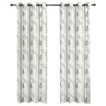 Royal Tradition - Olivia 2PC Grommet Embroidered Lined Panels, White, 104"x96" - This Olivia Embroidered curtain features a floral design that make a fashionable accent to any room's decor. With a 100% polyester construction, this curtain panel has a soft texture that hangs beautifully in any room. These panels are available in different colors and sizes to match a variety of windows. The panels are durable enough to withstand machine washing, but sophisticated enough to add a silky feel to your contemporary home.