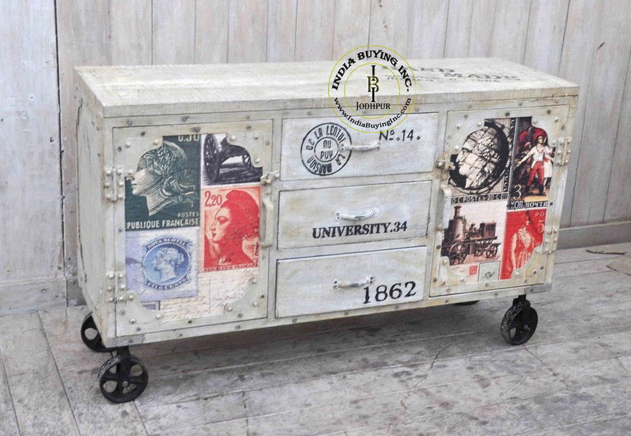 Industrial retro vintage french furniture