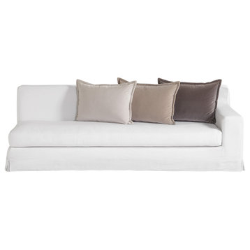 Modern White Modular Sofa | Andrew Martin Jackson, Right Arm Facing