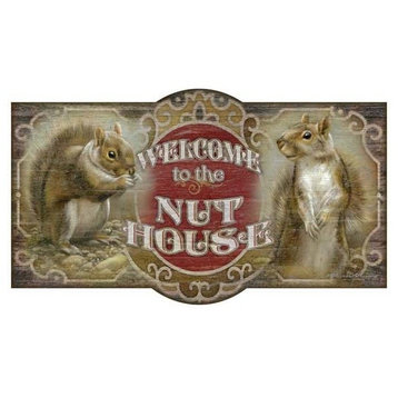 Nut House Vintage Wooden Sign, 15"x26"