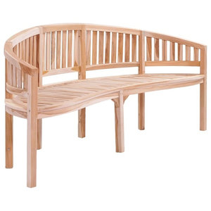 Vidaxl Solid Teak Garden Bench S Shaped 47 2 Patio Love Companion