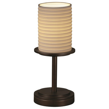 Justice Designs Limoges Dakota 1-Light Table Lamp (Short), Dark Bronze