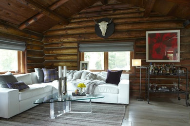 Inspiration for a contemporary living room remodel in New York