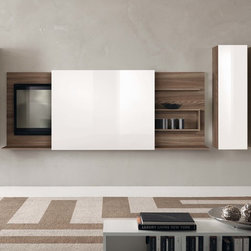 Contemporary Italian Wall Unit VV 3915 - $2,410.00 - Entertainment Centers And Tv Stands