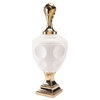 Zuo Decor Dolomite Jar In Gold And White Finish A10506