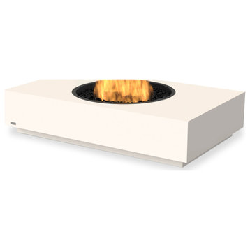 EcoSmart™ Martini 50 Compact Fire Table - Ethanol/Gas Fire Pit, Bone, Gas Burner (Lp/Ng)