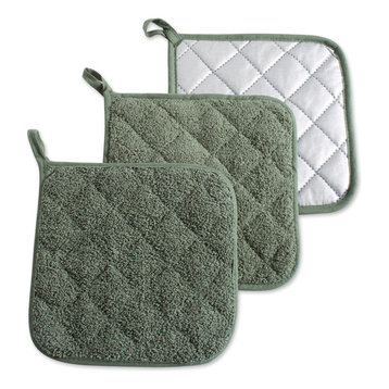 DII Artichoke Terry Pot Holder, Set of 3