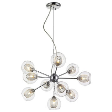 Z-Lite 905-10C Auge 10 Light 1 Tier Chandelier - Chrome