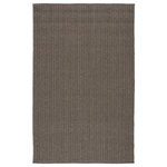 Jaipur Living - Jaipur Living Iver Indoor/Outdoor Solid Gray/Taupe Area Rug, 8'10"x11'9" - The Nirvana Premium collection offers a boldly textured and grounding accent to modern homes. The dark gray Iver rug boasts a handwoven polypropylene and polyester construction for an easy-to-clean, weather resistant option that complements clean, Scandinavian interiors and relaxed, sophisticated outdoor areas alike.