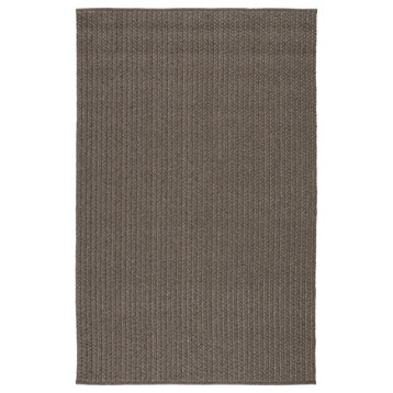 Jaipur Living Iver Indoor/Outdoor Solid Gray/Taupe Area Rug, 8'10"x11'9"