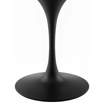 Black White Lippa 40" Round Wood Dining Table