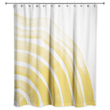 Yellow Arch 71x74 Shower Curtain