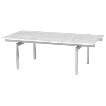 Calvin White Marble Coffee Table