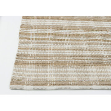 NuStory Lakehouse Hand-Made Basic Area Rug in Beige, 3' x 5'