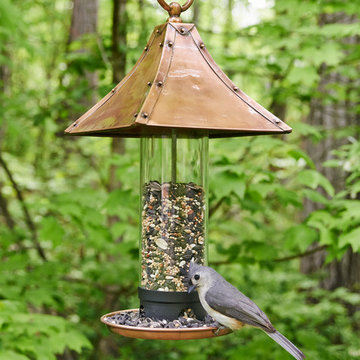 Palazzo Bird Feeder - Polished Copper by Good Directions