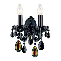 Inviting Home Inc. - Black Cut Crystal Sconce - Wall Sconces