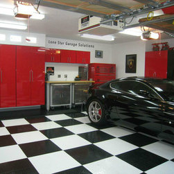 Custom Red Cabinets - Home Improvement