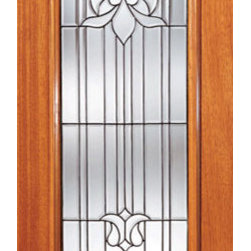 Tulip Design Beveled Glass Entry Door, Triple Glazed Glass Option - Front Doors