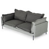 Divani Casa Mars Modern Grey and Dark Grey Fabric Sofa