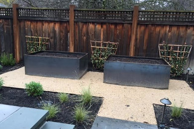 Custom corten steel planter bed planters