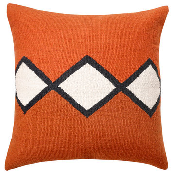 Southwestern Woven Center Diamond Throw Pillow, 20" x 20"
