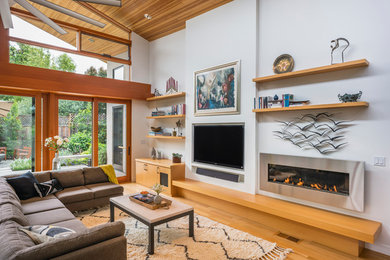 Example of a trendy living room design in San Francisco