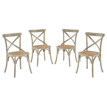 Gear Dining Side Chair Set of 4, Gray
