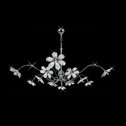 Tropical Style Swarovski Crystal Petal Flowers Chandelier Pendant - Chandeliers