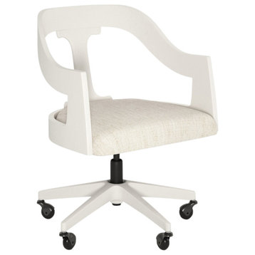 Crescent Desk Chair, Lino Bianco
