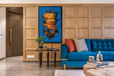 Inspiration for a contemporary living room remodel in Mumbai