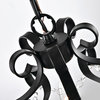 Amorette 5-Light Antique Black Candle Style Crystal Chandelier Fixture Glam