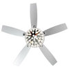 52 Crystal Chandelier Ceiling Fan with LED Light and Remote Control, Chrome