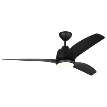 Visual Comfort Fan Avila 3 Blade LED Outdoor Ceiling Fan, Midnight Black