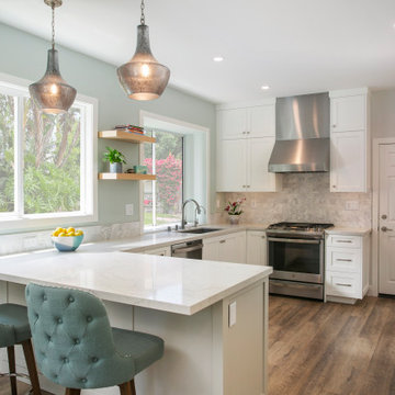 Bright Kitchen Renovation with Extended Peninsula