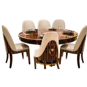 Infinity Burl Round Dining Set