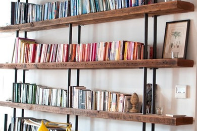 Metal and Reclaimed Wood Bookcase