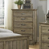 Homelegance Sylvania 5-Drawer Chest in Oak Veneered Driftwood