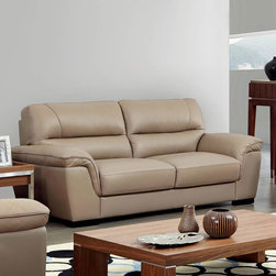 8052 Modern Sofa in Beige Leather by ESF Furniture - Sofas