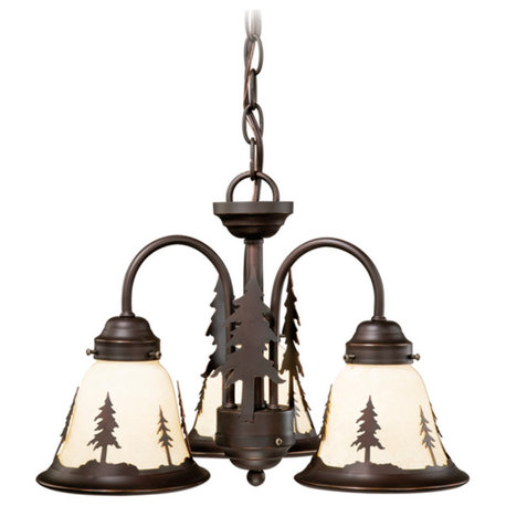 Yosemite 3-Light LED Tree Fan Kit or Chandelier, Dual Mount Burnished Bronze