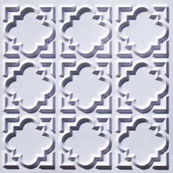 142 White Matte Faux Tin Ceiling Tile 24x24 - Casablanca - Ceiling Tile