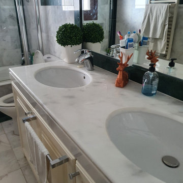 White Carrara Marble Bathroom