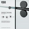 VIGO 72x74 Elan Frameless Sliding Shower Door, Matte Black