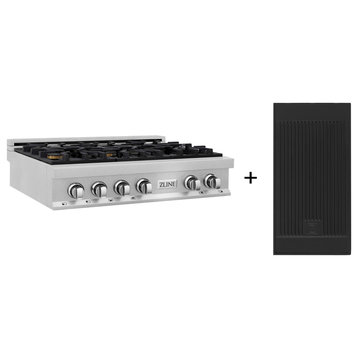 ZLINE 36" Gas Stovetop in Fingerprint Resistant Stainless Steel and Griddle