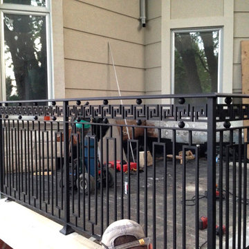 Erica Rd. custom home outdoor stair railing and patio guard